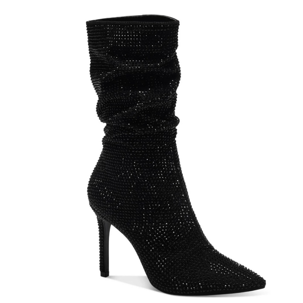 NWT Thalia Sodi Raquell Pointed Toe Rhinestone Mid-Calf Women's Boots